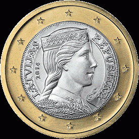 1 Euro UNC Letland